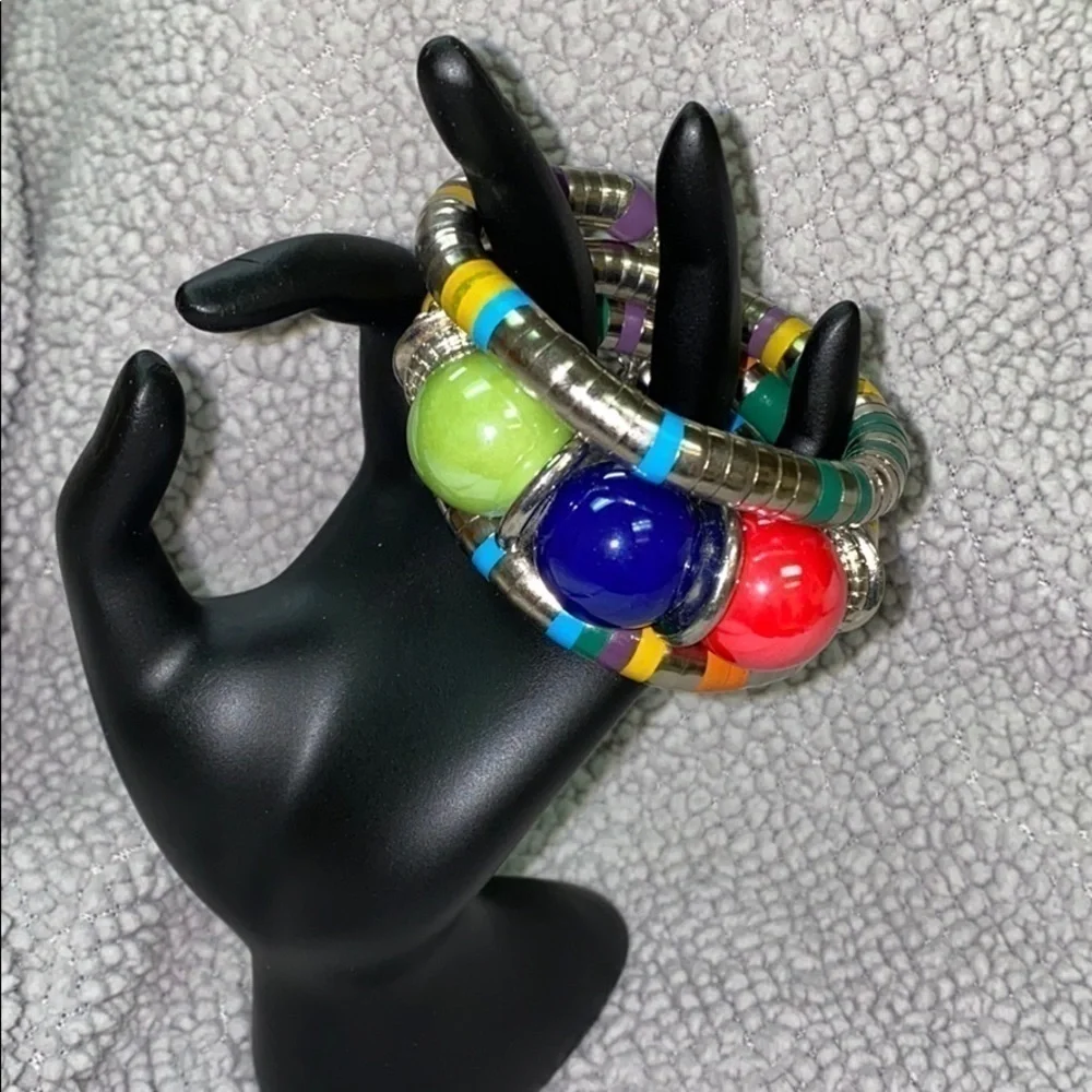 COIL wrap multi-colored bracelet